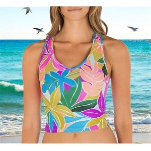 Hurley Womens Juniors' Mas Isla Racerback Tankini Top NWT